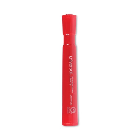 Universal Chisel Tip Permanent Marker, Broad, Red, PK12 UNV07052
